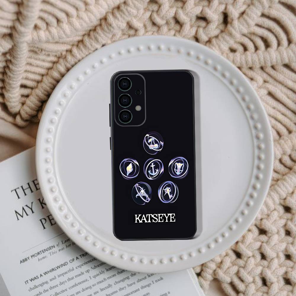 Phone Case For Samsung Galaxy A73,31,32,72,41,53,52,71,22,5G,Note,J7,8,9 K-KATSEYES Music Group Soft Black Cover