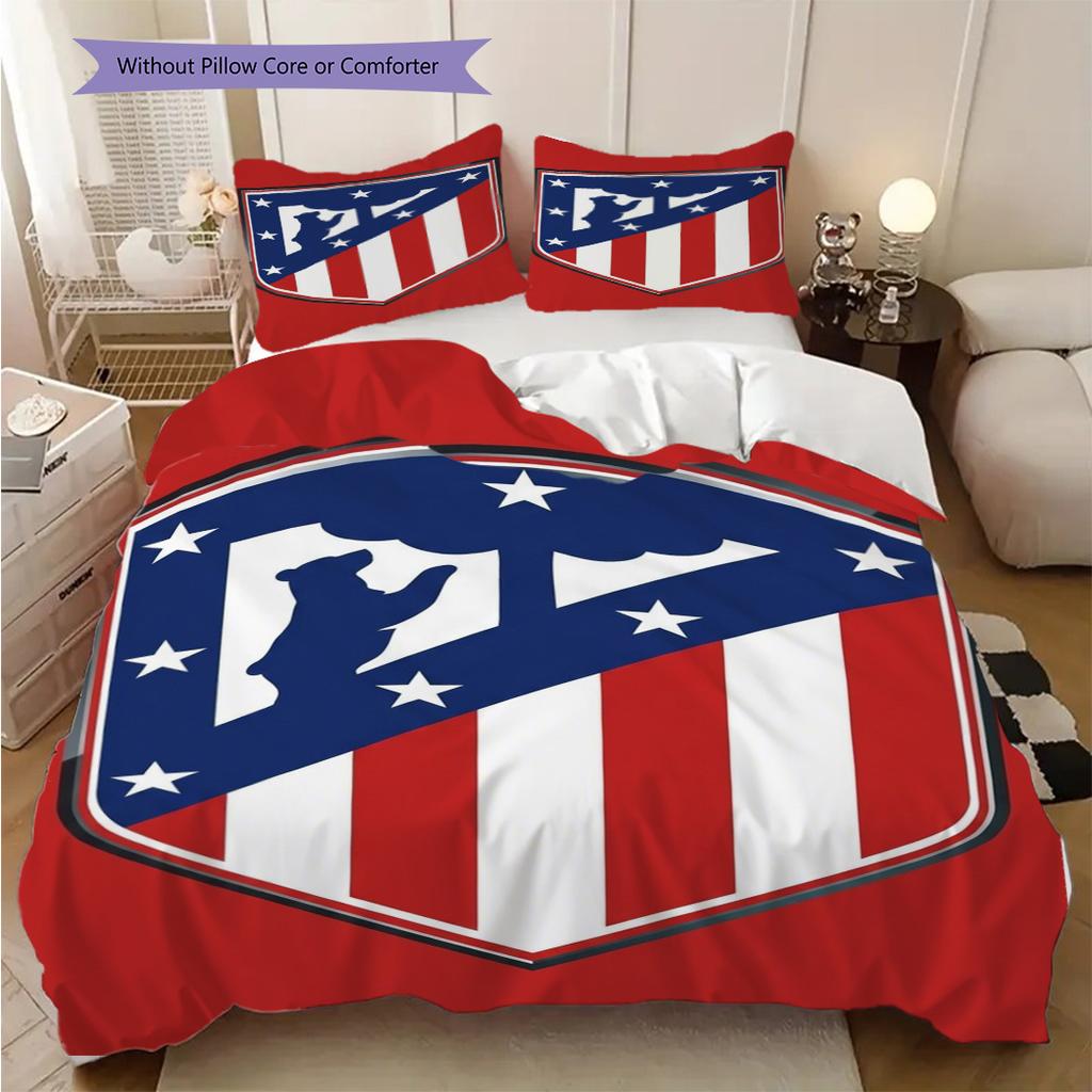 1903 Atletico Madrid Europa League Glory Three-piece set (1 * duvet cover + 2 * pillowcase, without core) Soft and comfortable