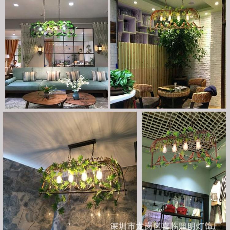 Retro Industrial Floral Birdcage Pendant Light for Cafe, Bar, Tea Shop, Clothing Store, or Restaurant