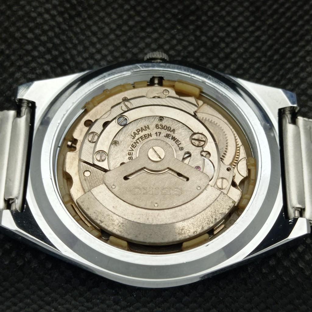 REFURBISHED VINTAGE SEIKO 5 AUTO 6309A JAPAN MENS SILVER WATCH 593a-a311249-2