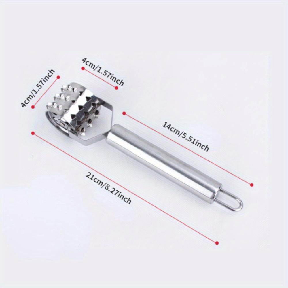1Pc Stainless Steel Meat Tenderizer Chopper Roller Hammer for Steak Knock-Sided Pork Pounders Cooking Kitchen Tools