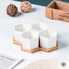Multi Bamboo Tray Wood Saucer Flower Pot Tray Cup Pad Coaster Plate for Kitchen Decorative Plate Creative Coaster Coffee Cup Mat