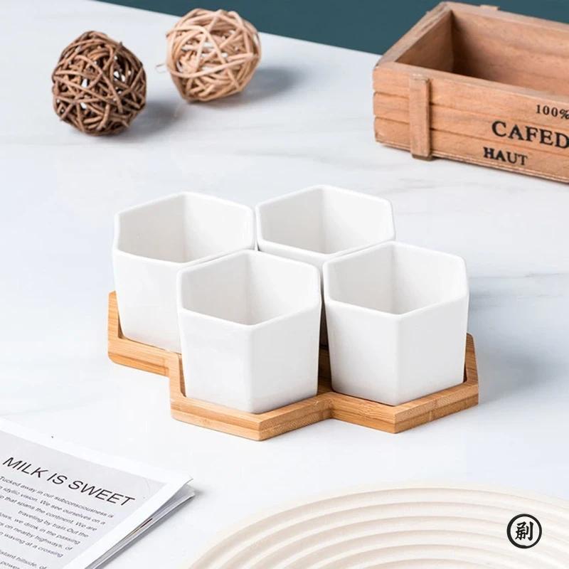 Multi Bamboo Tray Wood Saucer Flower Pot Tray Cup Pad Coaster Plate for Kitchen Decorative Plate Creative Coaster Coffee Cup Mat