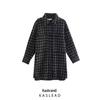 2024 Winter Women's Fashionable Versatile Woven Turn-Down Collar Jacket