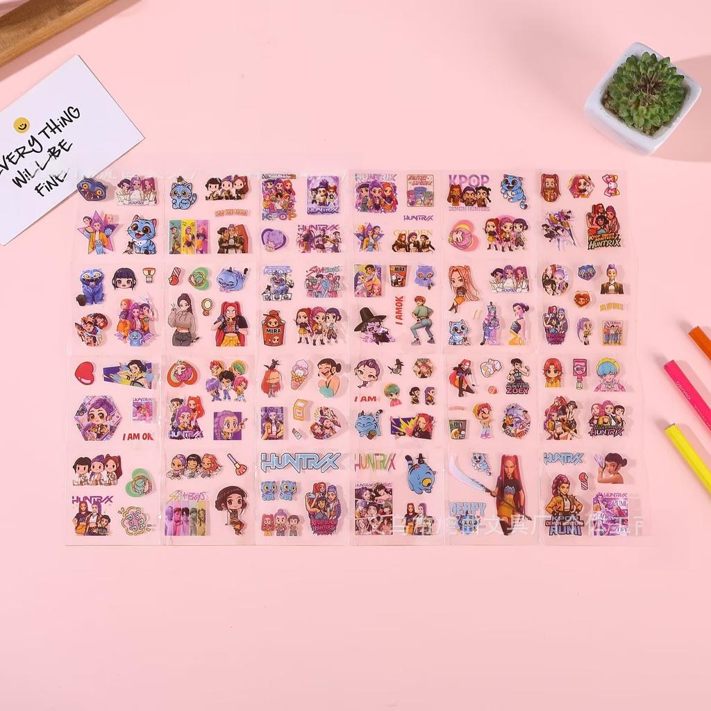 Průhledné Samolepky Dárková Krabička 100 Listů Roztomilé Kreslené Anime Samolepky DIY Scrapbooking Samolepky Vysoce Kvalitní Papír z Číny