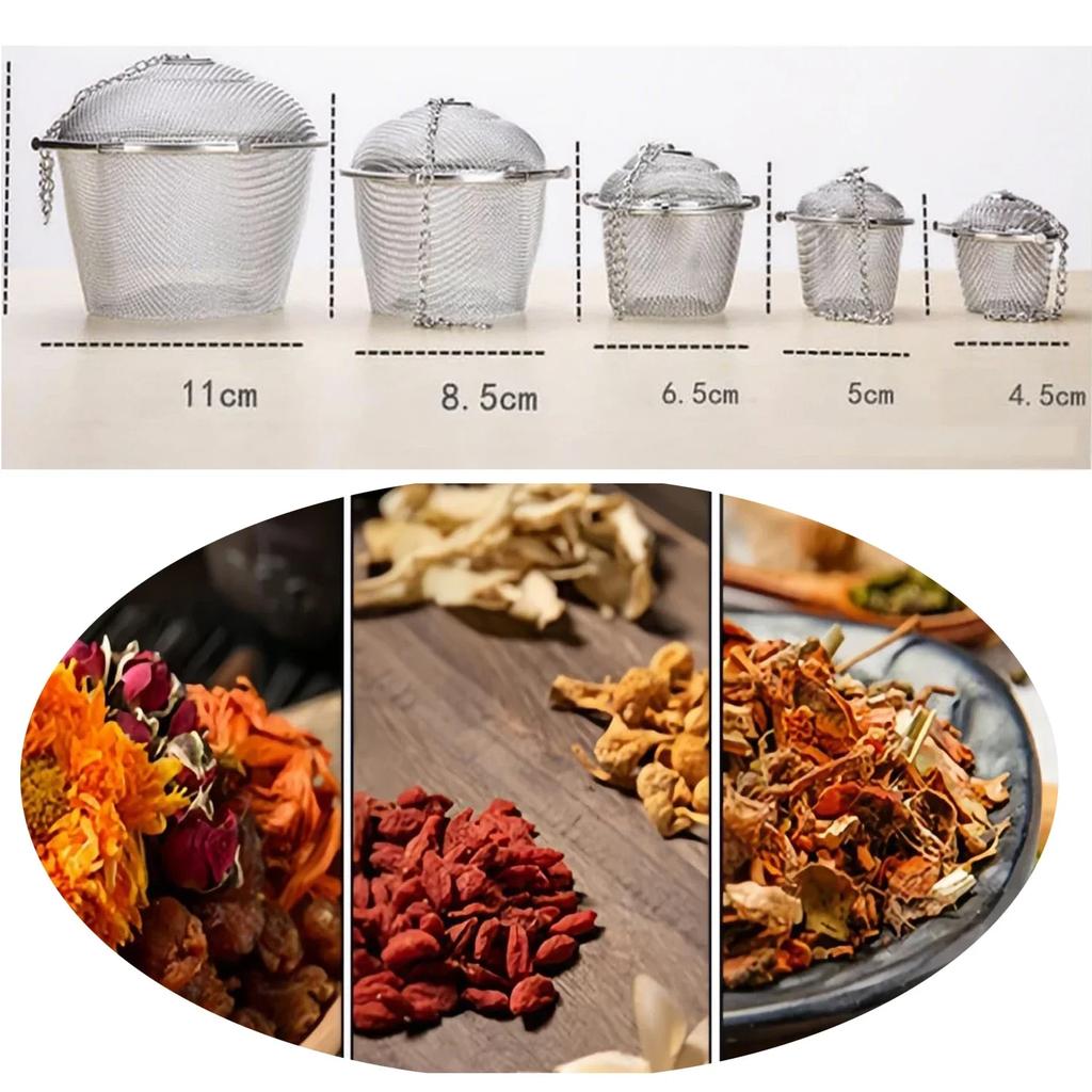 1-3pcs Tea Spice Strainer Seasoning Ball Mesh Herbal Ball Stainlesss Steel Teakettle Locking Tea Filter Reusable Diameter 4.5cm