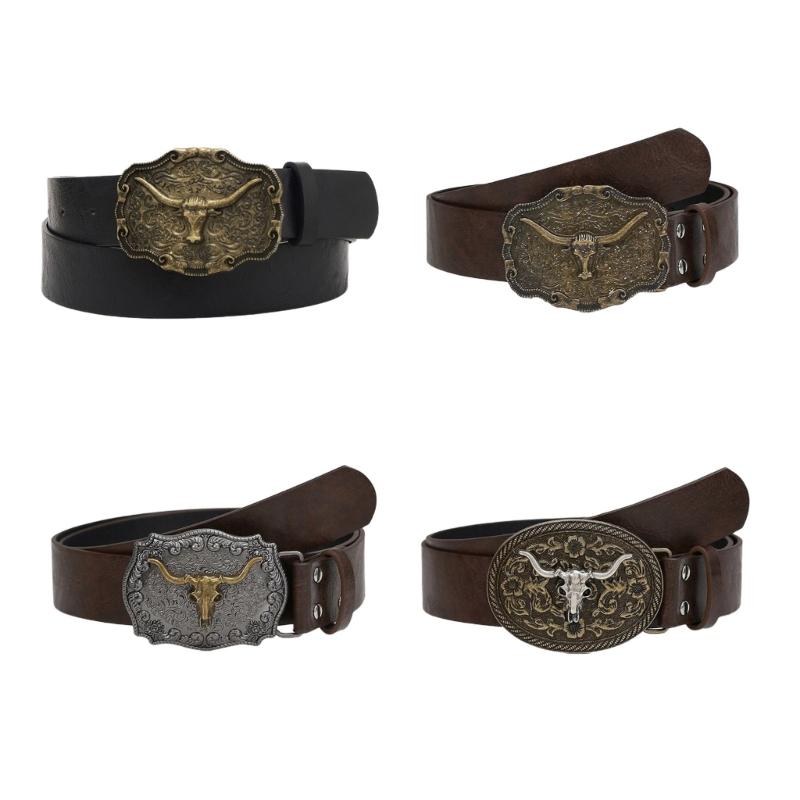 Longhorn Waist Belt Engraved Chain for Cowboy Cowgirl Rock and Roll Punk Classical Belt Waist Chain Sexy Belt