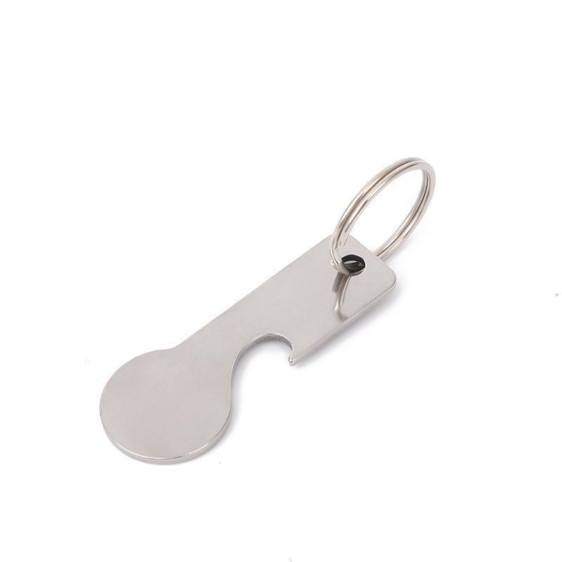 1Pcs Reusable Stainless Steel Shopping Cart Token, Trolley Token Keychain For Supermarket, Removable Release Key Coin Keyring