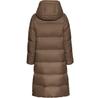 Пальто женское Marc O'Polo Materialien пуховое с капюшоном из переработанных материалов (209087471027) коричневый/разноцветный