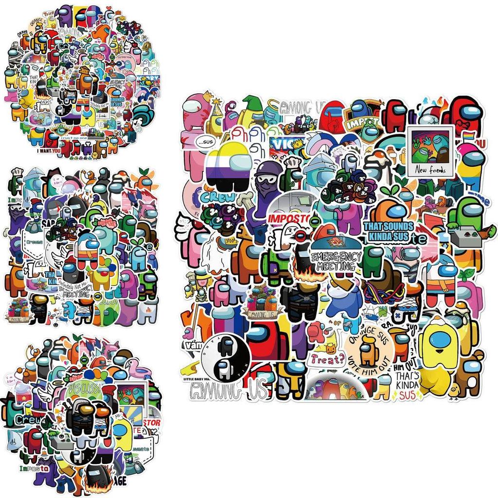 50100 Pcs Sticker Pack Set Game Diy Imposter Decal Waterproof Stickers
