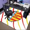 Valencia Cf Crest Design Rug Game Carpet, Floor Mat for Bedroom Living Room Entryway Rug, Home Decor Idea Gift for Christmas birthday