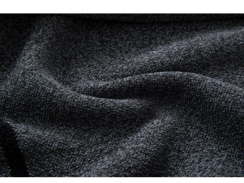 Men's Color Block Stand Collar Knitted Cardigan - Autumn/Winter Plus Velvet Long-Sleeve Sweater