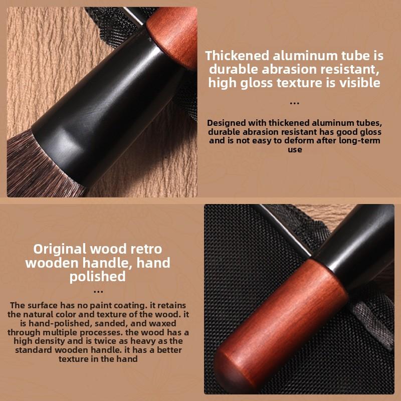 Mini Portable Makeup Brush Set Super Soft Animal Hair Eye Shadow Makeup Tools All Face Professional