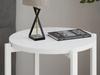 Round Loft Bedside Table 35x35x46 Cm Metal White