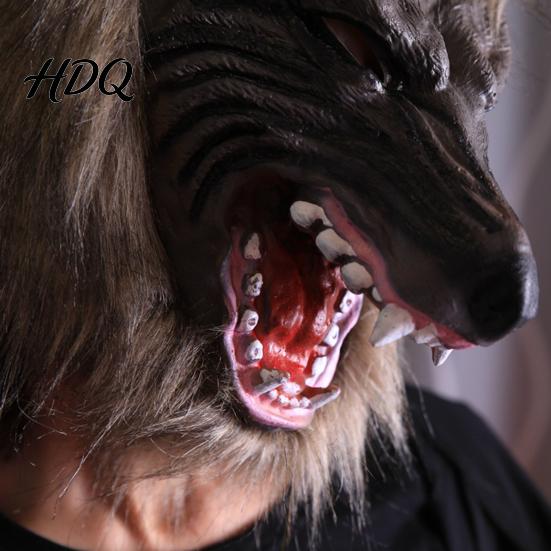 Werewolf Cosplay Gear Realistic Claws Gloves, Furry Black Wolf Paw Costume Headgear, Halloween Durable Gloves Beast Animal Props for Party Cosplay,