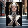 Geisha Metal Wall Art Anime Tattoo Poster Frameless Decor