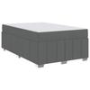 Box Spring Bed Frame with Mattress Dark Grey 120 x 200 cm Fabric