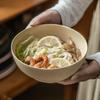 Japanese Ceramic Ramen Bowl Salad Bowl Matte Tableware Bowl Household Retro Round Vegetable Bowl Dessert Bowl