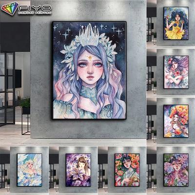 5D fai da te diamante ricamo ragazze e fiori pittura diamante mosaico decorazione della casa