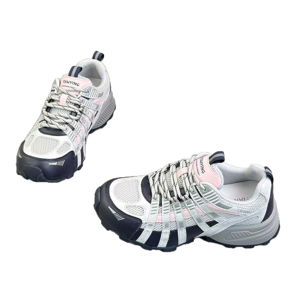 Lan Cabinet Retro-Farbabstimmung Dad-Schuhe Damen 2025 Herbst neu dicksohlige erhöhte und alte vielseitige Sport- und Freizeit-Damenschuhe