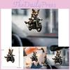 Cartoon Acrylic Motorcycle Dog Pendant Unique Car Decoration For Home And Backpack