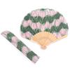 Shoroku Sommerfächer mit Fächer Modetag [Nishikawa Shoten] Etui, Soleil, Fächer für Damen, Geschenk, für die Mutter (Tulpe)