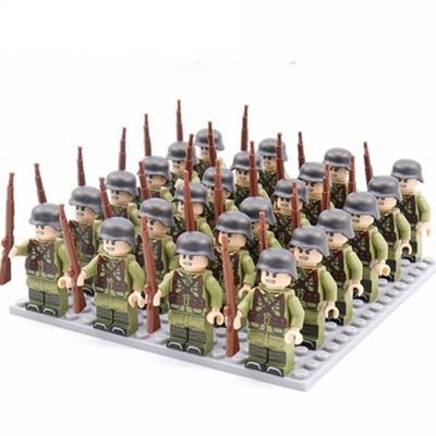 24pcs Military Building Doll Troop Square Scene Children's Building Toy Set