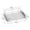 Pull Out Cabinet Organizer Basket Slide Drawer Storage Rack Iron Construction Easy