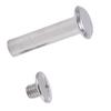 50 Pairs M5 Rivet Stud Set Stainless Steel Flat Round Head Double Cap Tubular Rivets for Clothing PU Leather