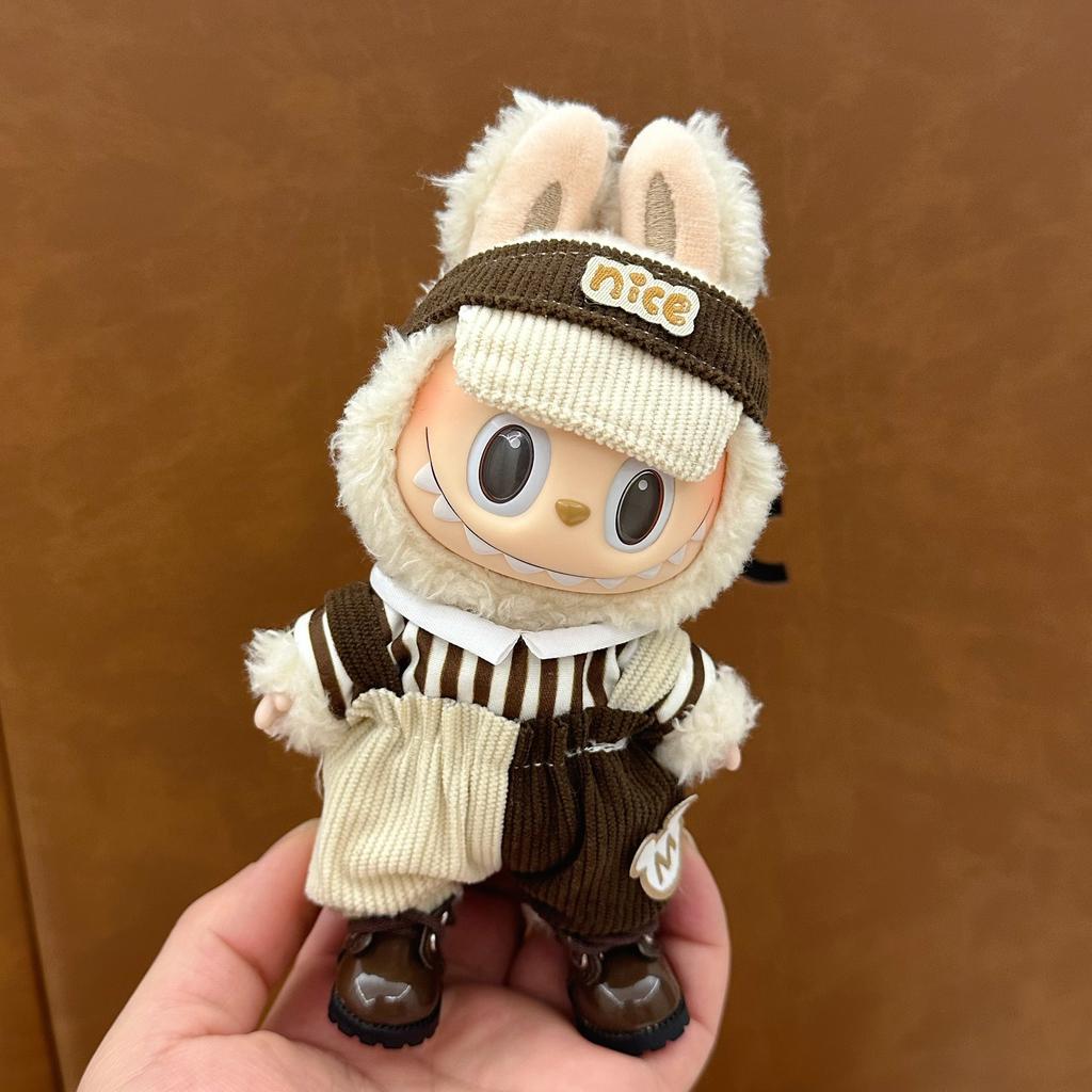 Doll Clothes For 15-17CM I II III Labubu Outfits Mini Plush Cotton Idol Doll Clothing Sitting Party Accessories Gifts