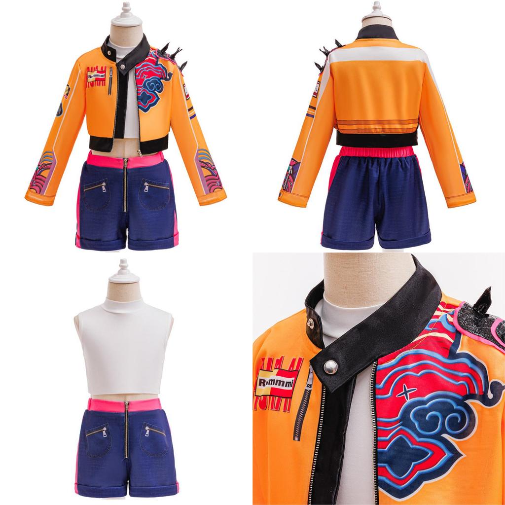 Costume Cosplay Pop Star Coréen Pour Enfant – Veste + Gilet + Robe – 4 Tailles 120 à 150 – Pour Spectacle Et Fête
