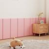 2pcs Self Adhesive 3D Wall Sticker Soft Bag Design Leather Soft Wall Panels Anti-collision 10mm Thick Anti-collision Wall Fence