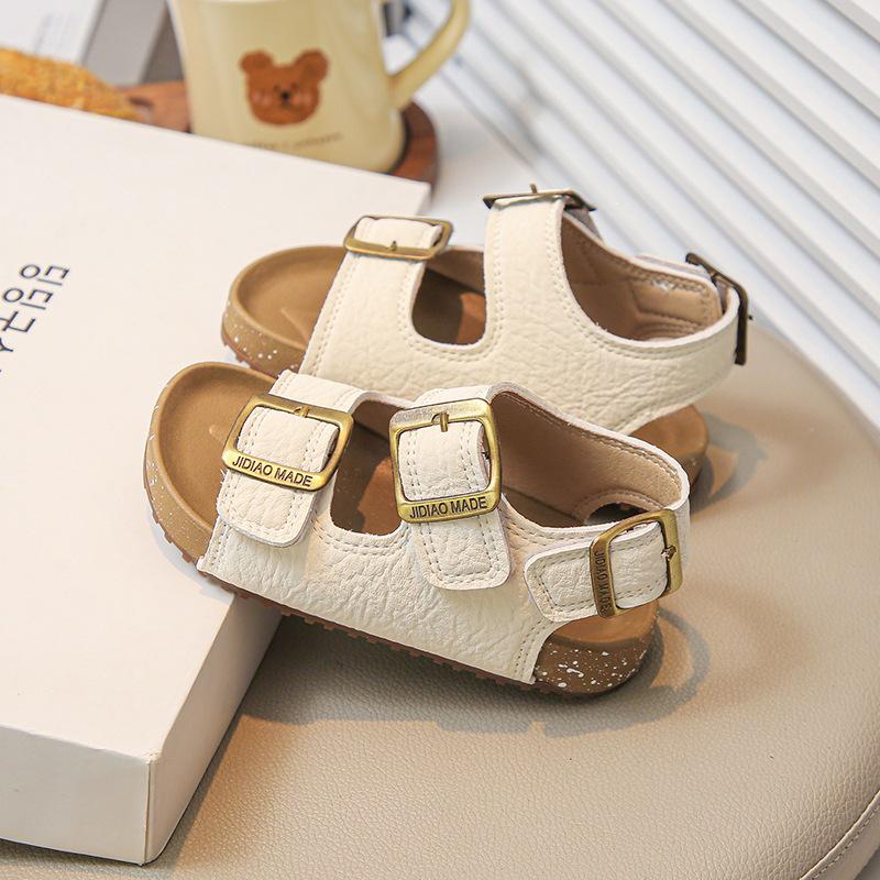 Breathable Princess Sandals: Non-Slip Casual Summer Shoes for Girls 23 бежевый