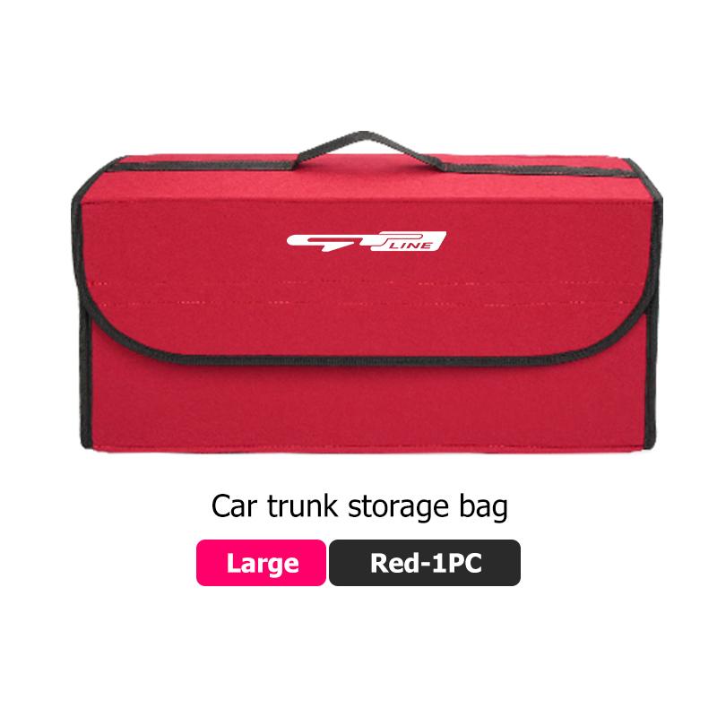Car Trunk Storage Box Large Capacity Auto Multiuse Tools Bag For KIA Gt Gtline Xline Ceed Forte RIO STINGER Seltos K3 K4 EF7