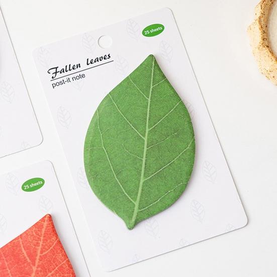 Leaf-Shaped Sticky Notepads Removable Memo Pads Paper Sticker Pads Anti-Forgetting Reminder Note for Home Wall Photo DIY Decoration