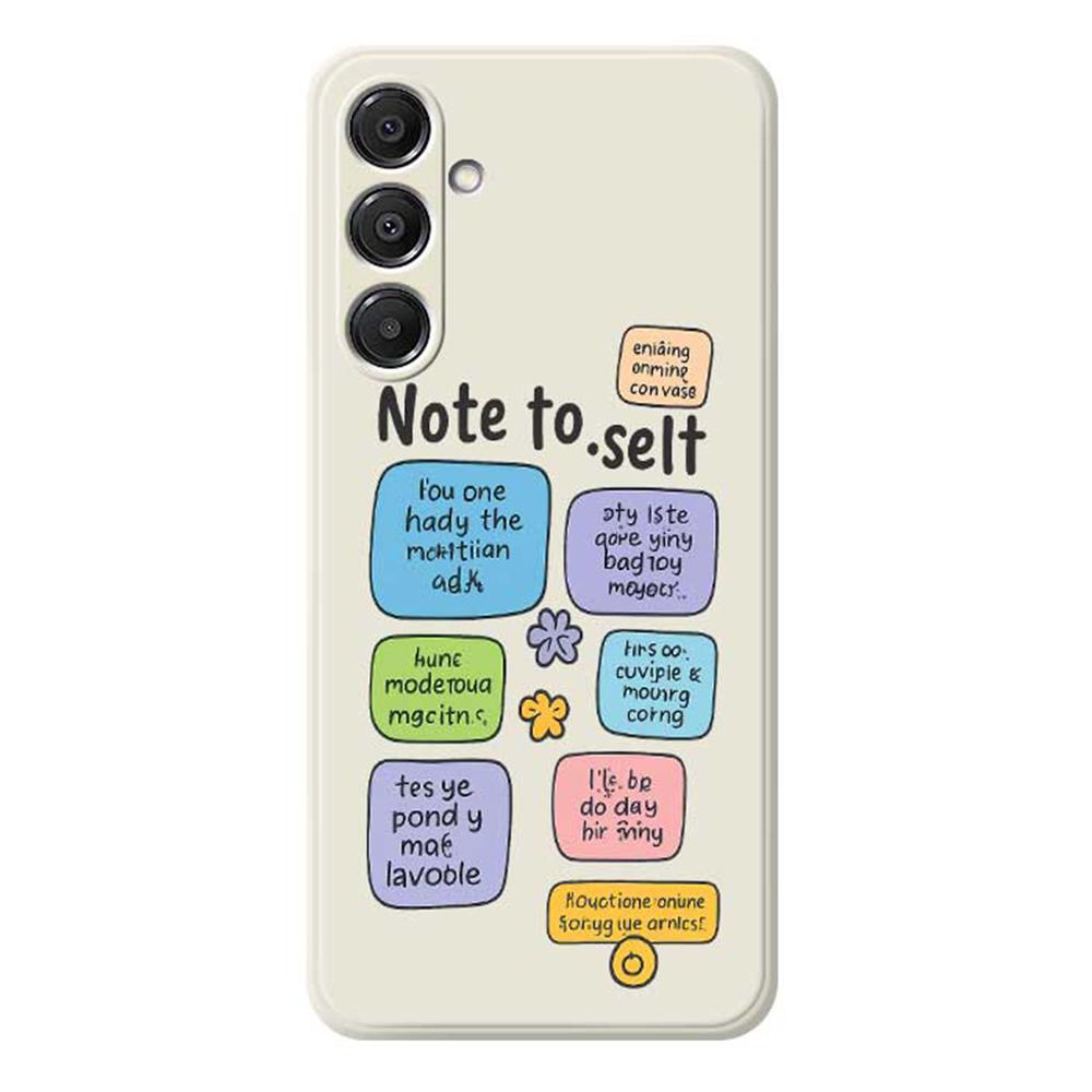 

For Samsung Galaxy A16 5G/4G Case Colored Sticky Notes Pattern Printing Straight Edge TPU Phone Back Cover Beige