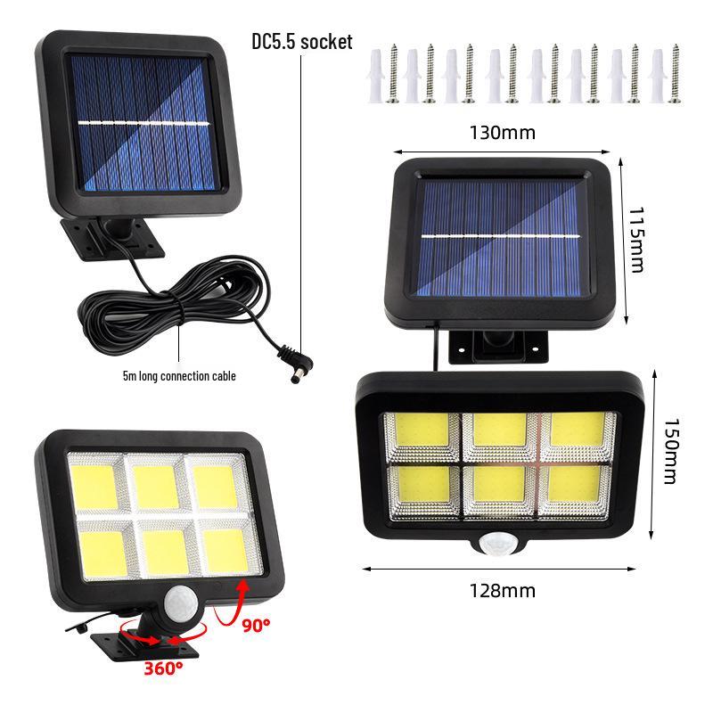 Waterproof Solar Motion Sensor Wall Light for Outdoor Courtyard, Corridor, and Pathway Lighting
