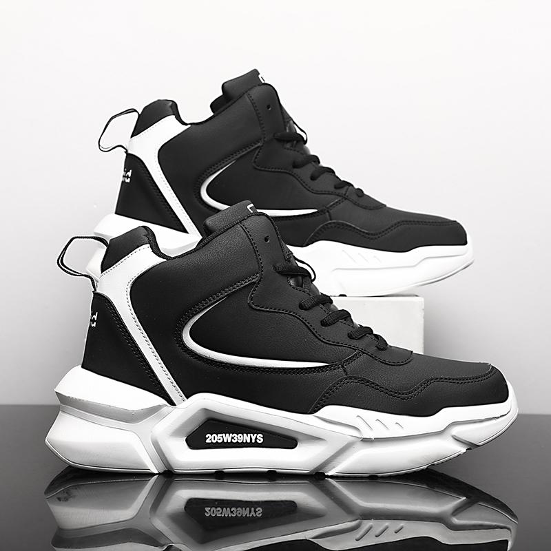 Mens High-tops Sneakers Trendy Boys Non-slip Basketball Shoes Outdoor Sports Tennis Shoes Comfortable Womens Sneakers