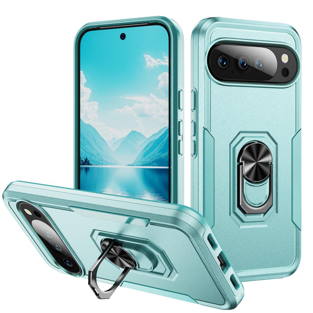 For Google Pixel 10/10 Pro Case Military Grade Ring Kickstand PC+TPU Phone Cover