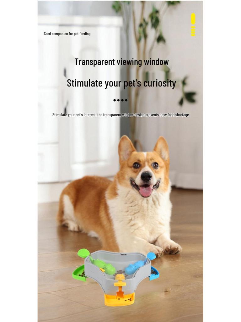 Spring-Activated Slow Feeder Puzzle Toy for Pets