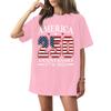 Women's Round Neck Printed Short-sleeved T-shirt Top