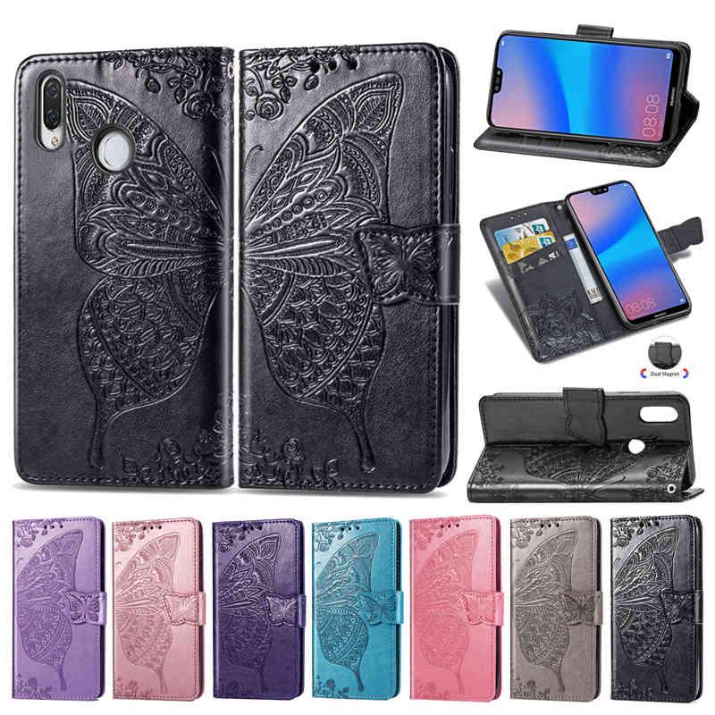 

Флип Кошелек Кожа Мягкий чехол Обложка Держатель Бабочка Книжный стиль Женщины Девушка Capa Honor 10 20