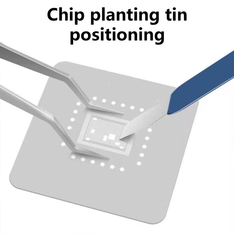 Chip Tin Positioning Tweezers Nonmagnetic Stainless Steel Anticorrosion Solder Electronics Repair Soldering Tweezers