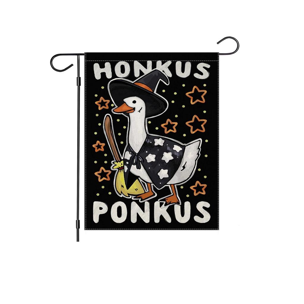 Steag de grădină de Halloween 11,8x1,7 inch vertical, față-verso, decorațiune sezonieră pentru curte, pentru uz exterior