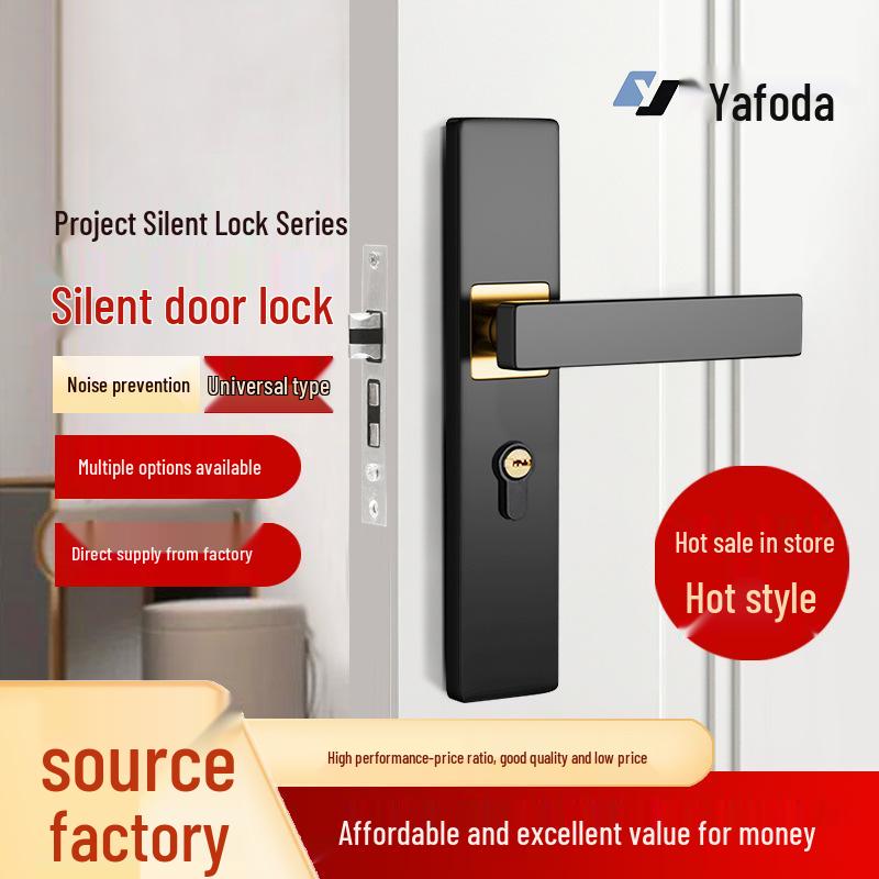 

Элегантный бесшумный рычажный замок для деревянных дверей спальни - Универсальная посадка Nickel Brushed Hinge and Door Stop Set