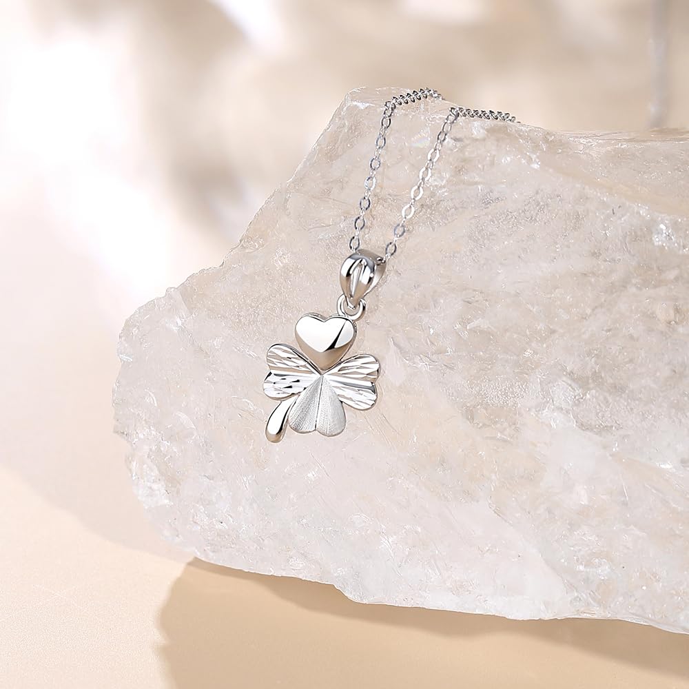 FANCIME Platinum Necklace for Gift Wrapping Perfect Gift for Christmas Women, Four-Leaf Clover, Pt950, Included, Birthdays, Anniversaries, Mother's