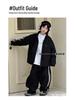 2025 Autumn/Winter Boys' Trendy Fleece Two-Piece Sports Set