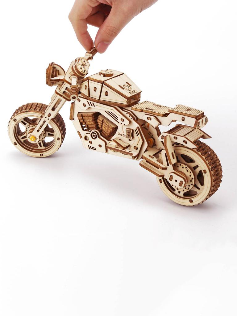3D Wooden Puzzle Motorcycle Model Kits To Build Wooden Construction Handmade Craft Unique Gift Christmas