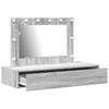 Makeup Table with Drawers Gray 100 x 40 x 70 cm Engineered Wood