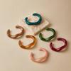 Trendy Wave Irregular Cuff Bangle Bracelets for Women Vintage Resin Acrylic Geometric Open Wrist Bangle Stackable Jewelry Gift